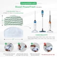 thumbnail image 2 of Turbo Microfiber Steam Mop Pads Compatible to Fit Bissell PowerFresh 1544A 1806 2075A 5938 Deluxe 3-in-1 Slim Lift-Off Cleaner Power Fresh Cloth Mops - Washable Replacement Covers 4 Pack, 2 of 6
