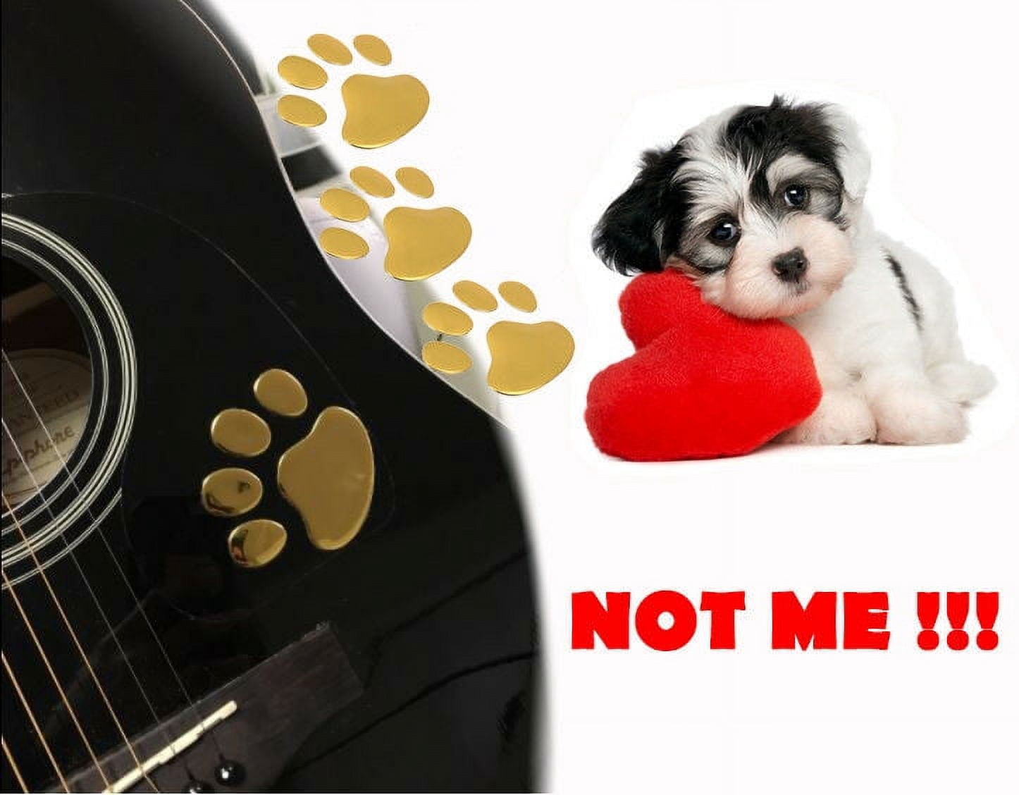 Adorable 3D Chrome Dog Paw Footprint Car Sticker Auto Car Emblem KT00086