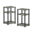 thumbnail image 2 of HOMLUX 2-Pack 11.5" x 13.4" x 22.8" 3-Tier Wood Nightstand Modern End Table, Gray, 2 of 7