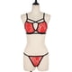 thumbnail image 2 of Gibobby Conjunto de lencería de encaje Cage Strappy Cage Bra Out Set Hollow Bra Bustier Elástico Bra Mujeres Íntimos(Rojo, CH), 2 of 4