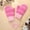 Hot Pink, variant on Kids Winter Knit Mittens with Neck Strap, Cute Cartoon Design, Thick Warm Fleece Lined Cold Weather Gloves for Children