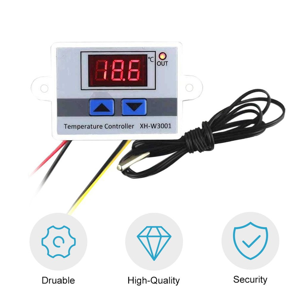 Digital Control Switch LED Temperature Controller Thermostat 220V 1500W Durable 