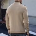 thumbnail image 5 of Pullover Sweaters for Men Quarter-Zip Long Sleeve Solid Casual Knit, 5 of 8