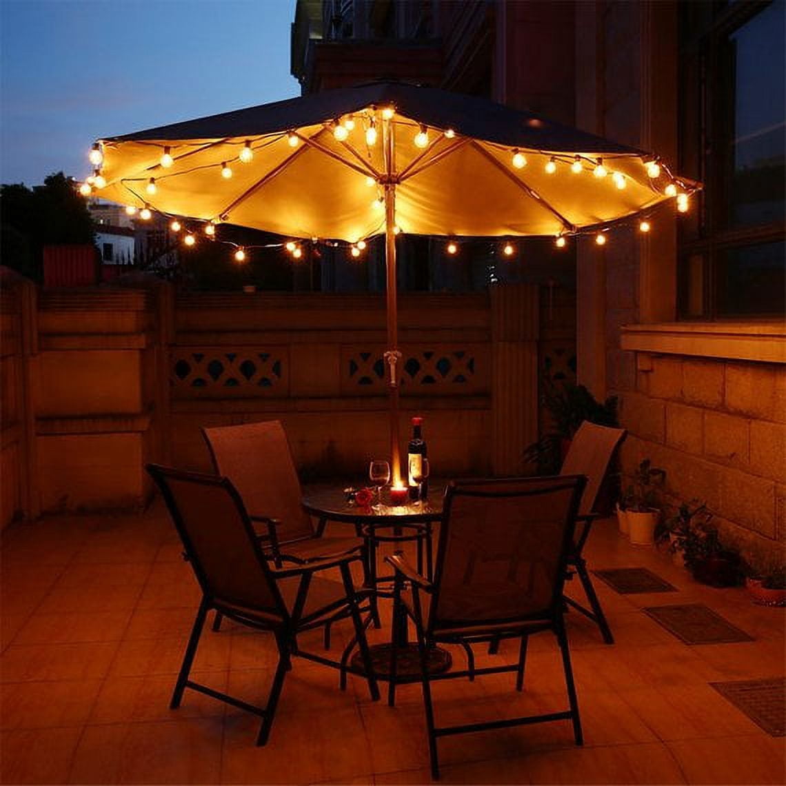 Yi Lighting 25 FT Outdoor String Lights with 25pcs Globe Bulbs Weatherproof for Bedroom Party Patio Garden Yard Deck