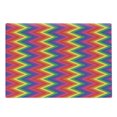 thumbnail image 1 of Groovy Cutting Board, Rainbow Zig Zag Vertical Chevron Pattern Geometric Striped Repeat Vibrant Colors, Decorative Tempered Glass Cutting and Serving Board, Large Size, Multicolor, by Ambesonne, 1 of 1