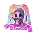 thumbnail image 5 of Oksale Shirts for Girls 10-12 Fall Casual Graphic Tees Children Boys Girls Soft Crew Neck Tops Girls Clothes Long Sleeve T-shirts, 5 of 6