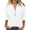 *White, variant on ClodeEU Women's V Neck 3/4 Sleeve Button Top ,Casual Summer Tunic Blouse White,Womens Plus XXL