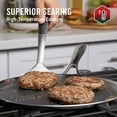 thumbnail image 6 of HexClad 12 inch Hybrid Stainless Steel Griddle Nonstick Fry Pan, Black and Silver, 6 of 10