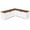 Walnut & White, variant on Doyolan L-Shaped Storage Bench with Hidden Storage, Farmhouse Corner Bench Seat,Wooden Storage Chest Cabinet, Entryway Bench for Living Room, Bedroom, Mudroom - Walnut