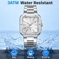 thumbnail image 4 of SKMEI Men Watches Analog Quartz Stainless Steel Watches for Men Waterproof Luminous Date Classic Men Wrist Watch, 4 of 7