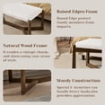 thumbnail image 4 of Dayalane 49" Mid Century Modern Entryway Bench, Upholstered Linen Ottoman with X-Shape Solid Wood Base for Bedroom, Living Room, Hallway, Indoor, Beige, 4 of 7