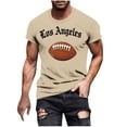 thumbnail image 3 of Tops para hombre, blusas y camisas de manga corta con cuello redondo para hombre, jersey informal con cuello redondo estampado para hombre, pantalones cortos deportivos para fitness, blusa de poliéste, 3 of 5