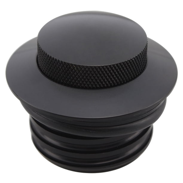 Tapa de tanque de combustible emergente negra para motocicleta, depósito empotrado con ventilación, tapa de Gas, tornillo, tanque de combustible ventilado para Harley Davidson 1982-2018