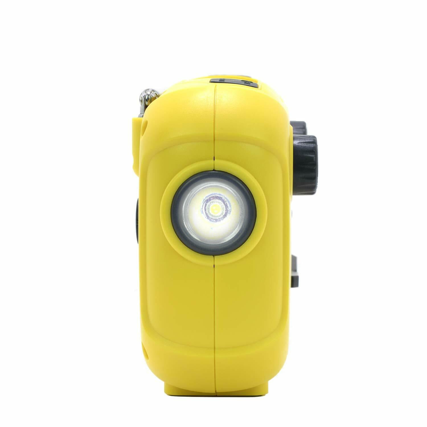 Kaito KA580 Emergency Radio with Solar Dynamo Crank AM FM NOAA Weather Receiver - Yellow