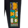 thumbnail image 3 of Garfield Pajama Pants Men's Adult Cartoon Cat Grid Sleep Lounge Pants, 3 of 5