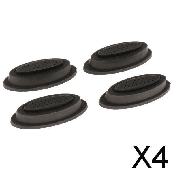 Protector de Piso con Punta para Tope de Puerta, Almohadilla para Pies de Equipaje de Plástico, 2x4 Piezas (tipo S) , Negro 4 piezas