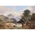 thumbnail image 3 of Joseph Horlor 14x11 Black Modern Framed Museum Art Print Titled - Welsh Mountain Landscape, 3 of 5