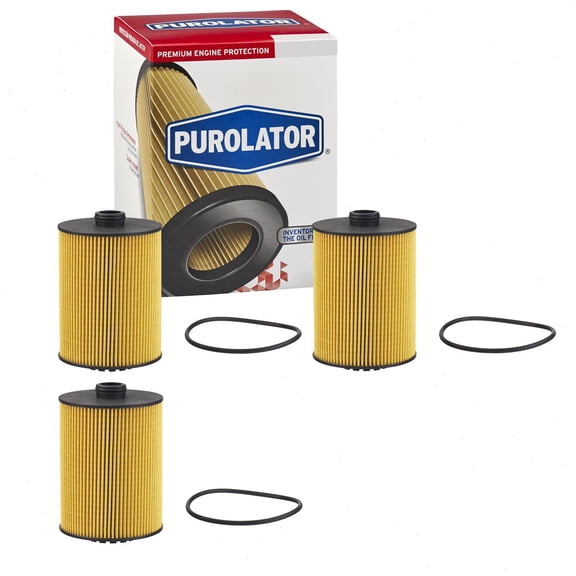 3 pc Purolator L26293 Engine Oil Filters for Oil Change Lubricant Filters
