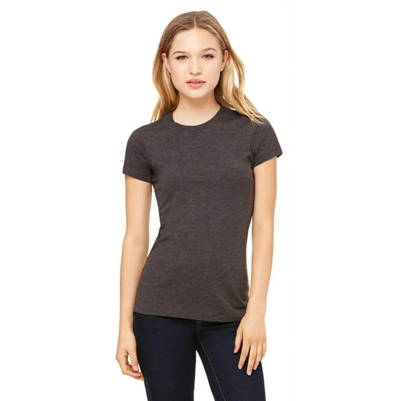 The Bella Canvas Ladies The Favorite T-Shirt - DRK GREY HEATHER - S