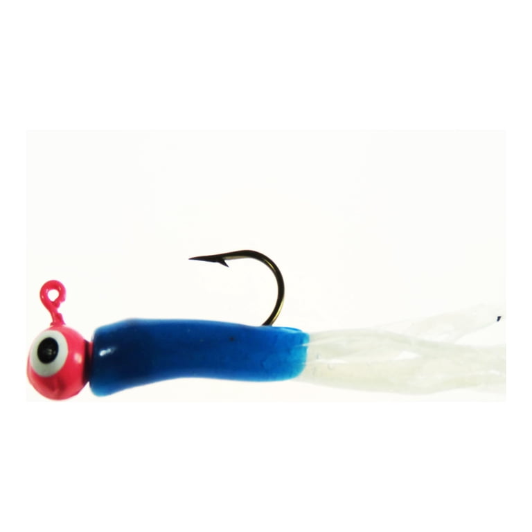 Blue Water Candy Grinning Gus Parachute Rig – Striper Bass Fishing Lure With Painted Lead Head & Mylar Skirt