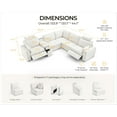 thumbnail image 2 of BEDEEP 134'' Power Recliner Sofa with Headrest Console, Moduar Cloud Sectional Chenille Reclining Couch with Charging Station, Convertible 5-Seater Sofa Couch for Living Room RV, White, 2 of 9