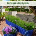 thumbnail image 6 of Olle Galvanized Raised Garden Beds Outdoor Easy Quick Setup, 17" Tall, 4-in-1 Metal Planter Boxes Outdoor for Flowers Vegetables Fruits Herbs DIY Gardening, Cobalt Blue, 6 of 7
