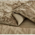 thumbnail image 6 of Chezmoi Collection Lux 3-Piece Tan Velvet Comforter Set Queen Size, All Season Lush Plush Velvet Bedding Set with Soft Washed Microfiber Reverse, 6 of 9