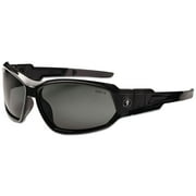 Ergodyne Skullerz Loki Safety Sunglasses/ Goggles- Black Fame, Smoke Lens