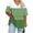 Green, variant on Staron Plus Size Summer T-Shirts for Women Striped Printed V Neck Short Sleeve Casual Loose Oversized Basic Tee, Blue 3XL
