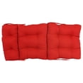 thumbnail image 2 of 20-inch by 42-inch Solid Twill Tufted Chair Cushion Red-Color, 2 of 2