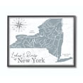 thumbnail image 2 of Stupell Industries Lakes And Rivers New York State Blue Map Framed Wall Art by Daphne Polselli, 2 of 5