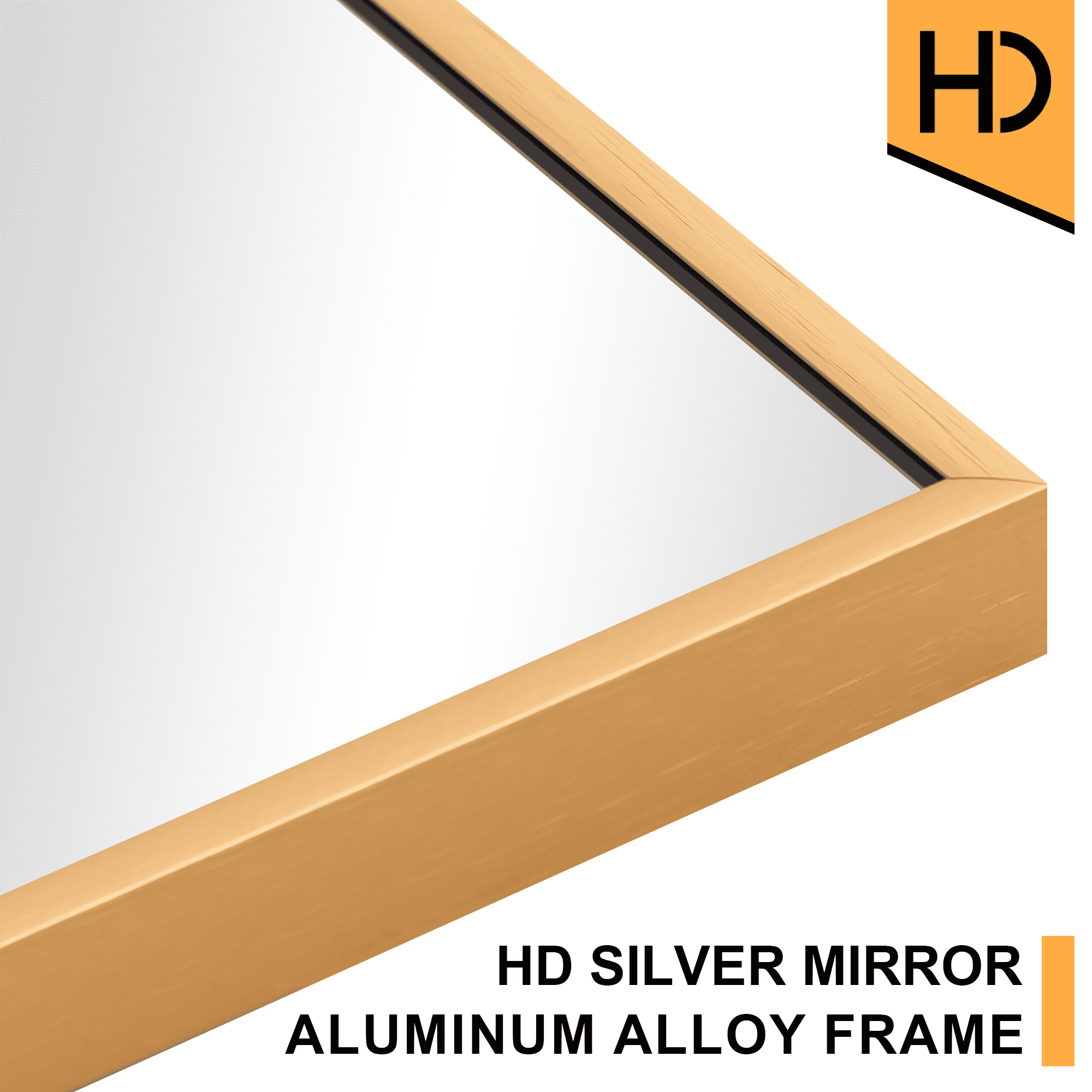 MAYEERTY 64"x 21" Metal Framed Rectangle Floor Mirror, Full Length Mirror with Free Standing, Bedroom Mirror