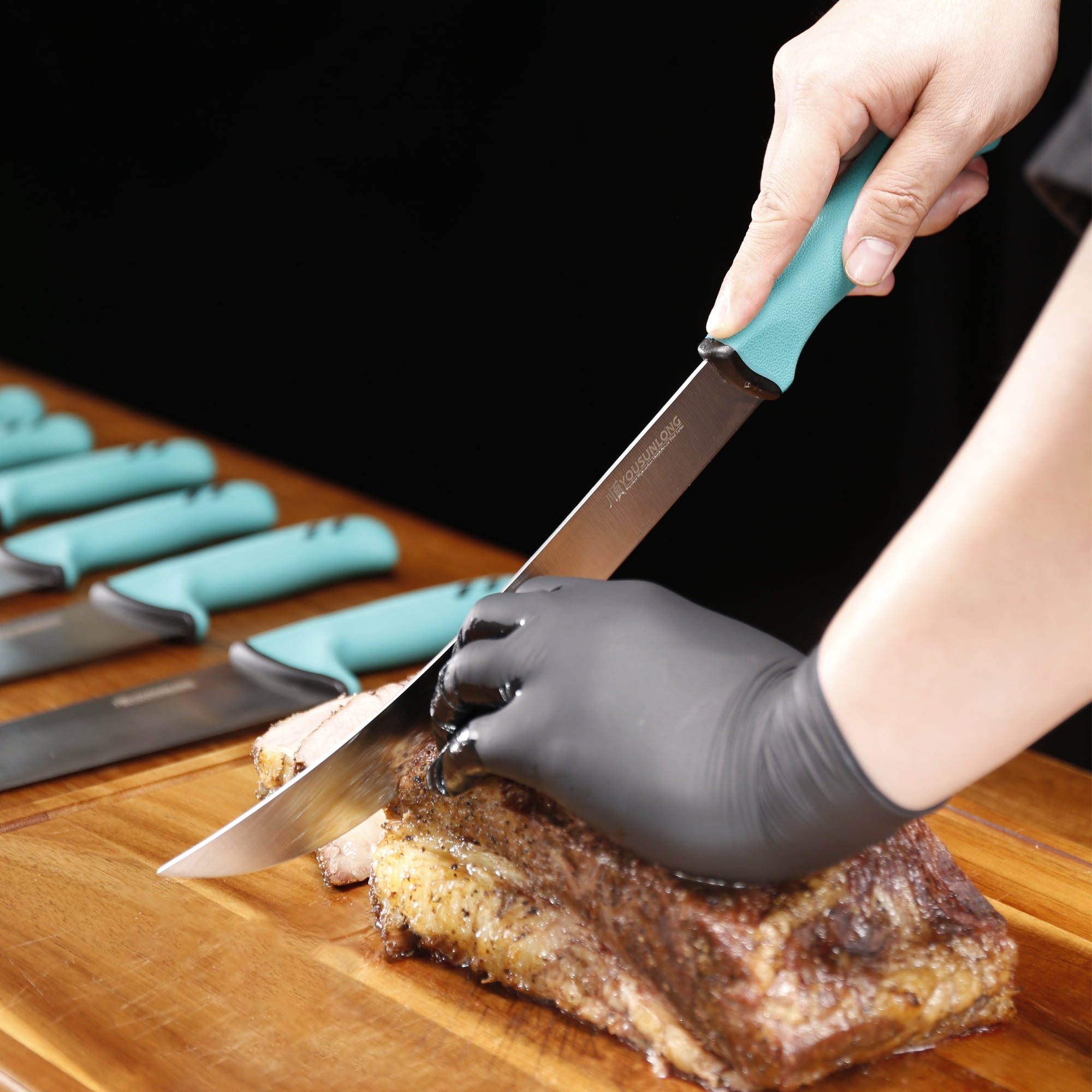 YOUSUNLONG 10-Inch High-Carbon Steel Butcher Knife for Meat & Cartilage Trimming