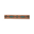 thumbnail image 2 of CTM  Oil Tanned Leather Belt with Embossed Turquoise Accents (Men), 2 of 4