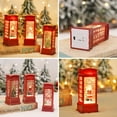 thumbnail image 2 of Christmas Snow Globe Lantern Phone Booth, Swirling Water Glittering Battery Operated Festicval Ornament for Christmas Tabletop Centerpiece Home Decoration, 2 of 7