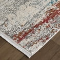 thumbnail image 3 of Feizy Cadiz Modern Abstract, Gray/Red/Blue, 11'6" x 14'6" Area Rug Sheen Industrial Watercolor Floor Rug for Living room Bedroom, 3 of 9