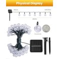 thumbnail image 2 of Solar String Lights Outdoor 60 Led 35.6 Feet 8 Lighting Modes Globe Waterproof Solar Powered Patio Lights for Garden Yard Porch Wedding Party Decor (Pure White), 2 of 8