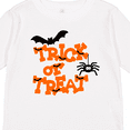 thumbnail image 4 of Inktastic Halloween Trick-or-Treat with Spider and Bats Boys or Girls Long Sleeve Toddler T-Shirt, 4 of 5