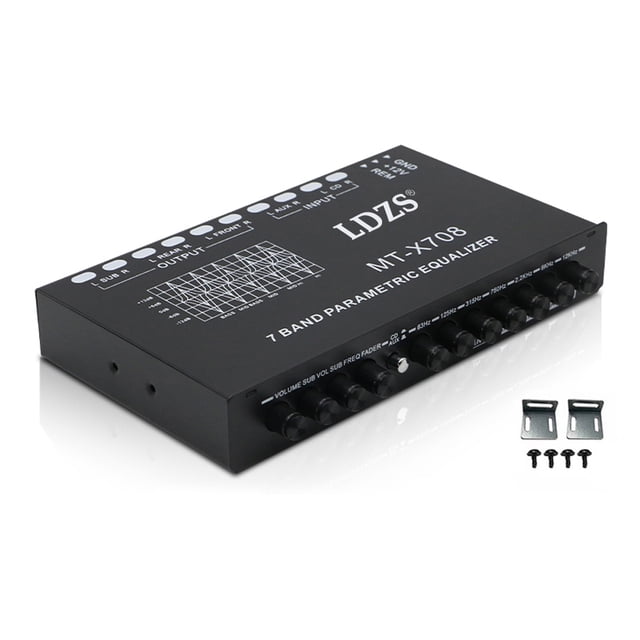 Equalizer Professional de 7 Bandas Equalizador de Automóviles Multifuncionales Audio EQ Tuning Amplificador de crossover Equalizador paramétrico Audio Equalizador