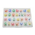 thumbnail image 3 of Juguetes del alfabeto de letras vietnamitas, tablero de rompecabezas de aprendizaje, bloques de letras portátiles de madera para niños pequeños de 2 a Letra minúscula, 3 of 10