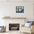 thumbnail image 2 of Stupell Industries Boats at Marina Dock Transportation Painting Black Floater Framed Art Print Wall Art, 21 x 17, 2 of 9