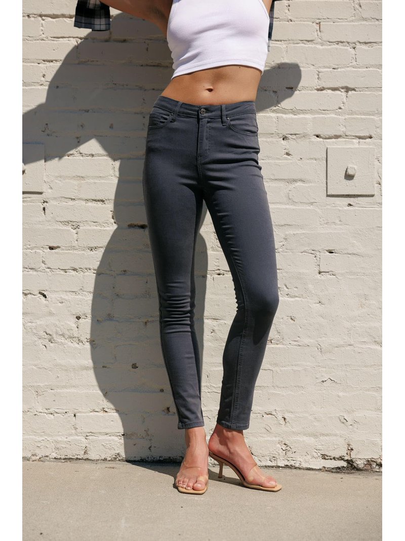 KHAKI & BLUE Cali1850 Women's The Everyday Skinny Jeans - Garment-Dyed, High Rise, Stretchy Comfy Pants (Hazel, Size 2)