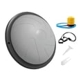 thumbnail image 4 of Pelota de equilibrio, entrenamiento central de media pelota de ejercicio con bandas de resistencia y entrenador de equilibrio de bomba para entrenamie Gris, 4 of 8