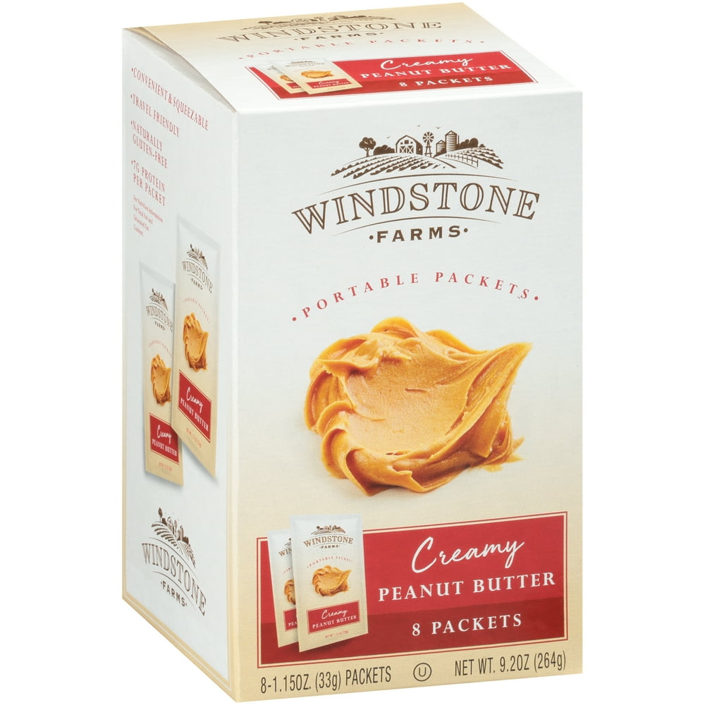 Windstone Farms, Creamy Peanut Butter Box, 1.15 oz, 8 Count Packets