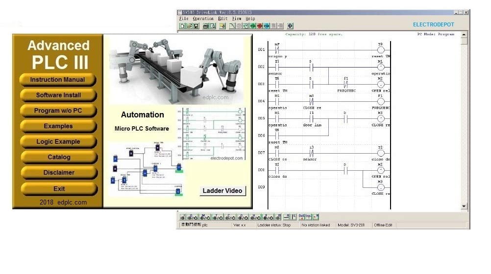 PLC Programming Software, with Ladder Logic and Function Diagram
