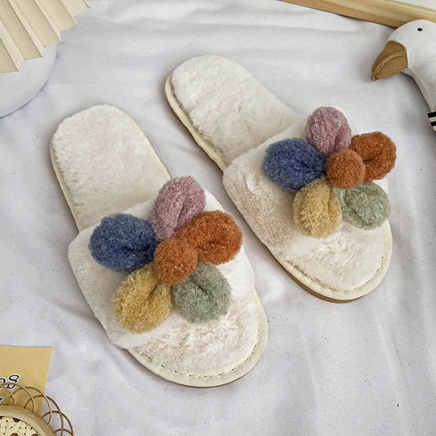 Pantuflas peludas para mujer, sandalias de felpa, chanclas peludas acogedoras, zapatos de casa suaves y cálidos Wmkox8yii hj789