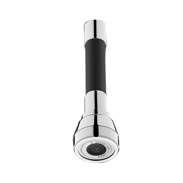 Tubo de extensión de agua Accesorio de cabezal de pulverización giratorio de 360 degree Tubo de extensión de fregadero de baño de ahorro Negro 20cm Sunnimix extensor de grifo de cocina