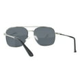 thumbnail image 3 of Square Aviator Sunglasses Metal Frame Rope Chain Design UV400 Silver, Black, 3 of 4