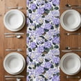 thumbnail image 6 of Purple Spring Floral Table Runner - 72 Inch Long, Kitchen Dining Table Runner Dresser Scarves, Watercolor Flowers Pastoral Farmhouse Decor for Coffee Tables Wedding Party Banquet, 6 of 8