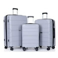 thumbnail image 2 of 3 Piece Luggage Sets Spinner Suitcase Lightweight, 20 24 28 inch, Silver, 2 of 10